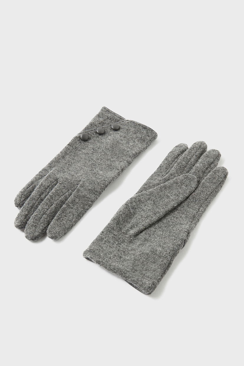 

Женские серые шерстяные перчатки Accessorize M/L 992007