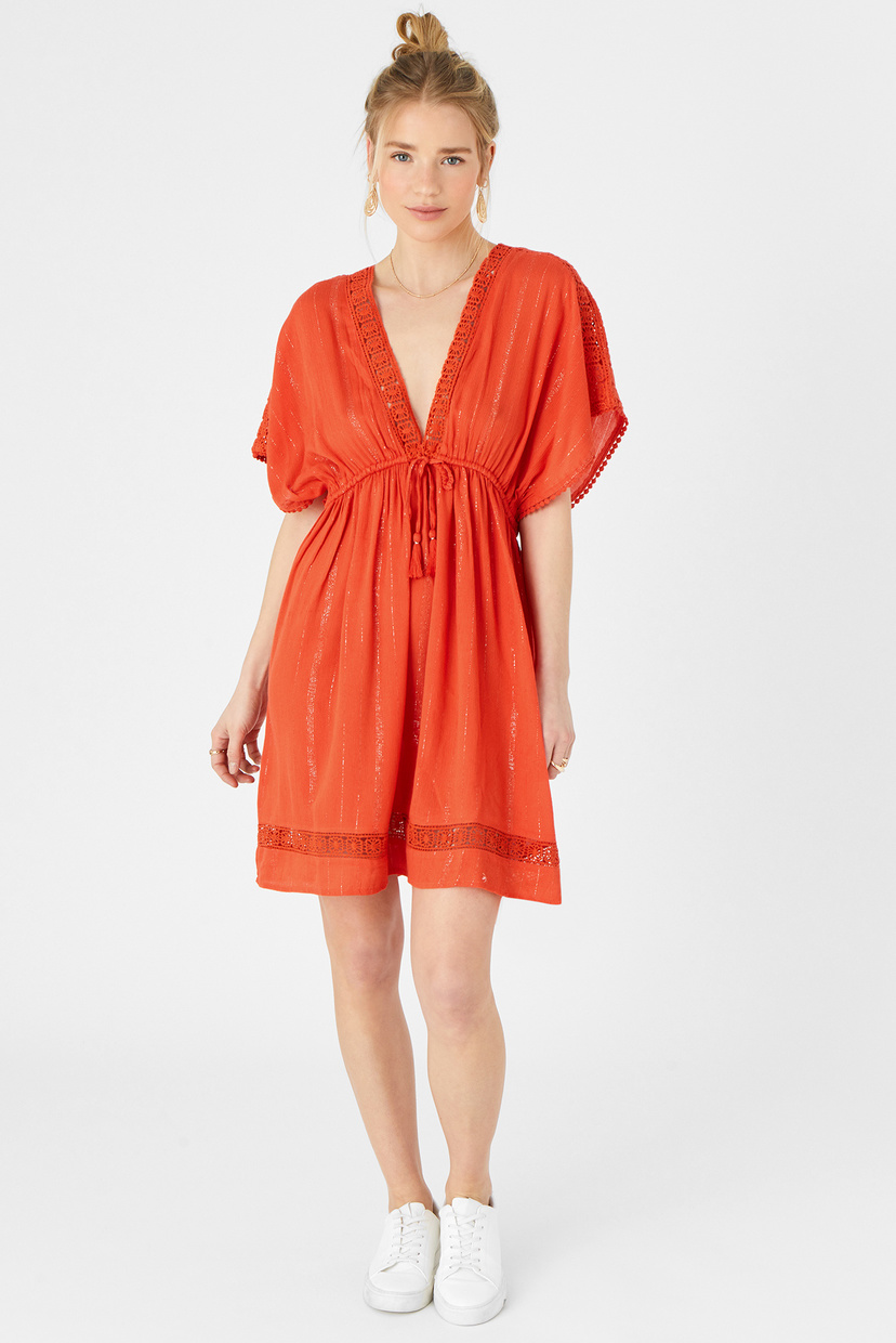 

Женская красная туника LUREX KAFTAN Accessorize XS 197021