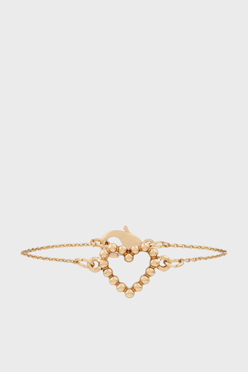 

Женский золотистый браслет STUDDED HEART CLASP Accessorize OS 884128