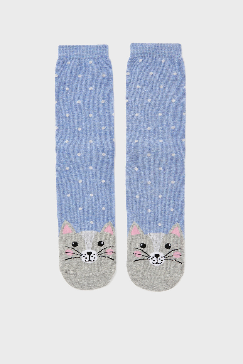 

Женские голубые носки Christine Cat Face S Accessorize OS 196038