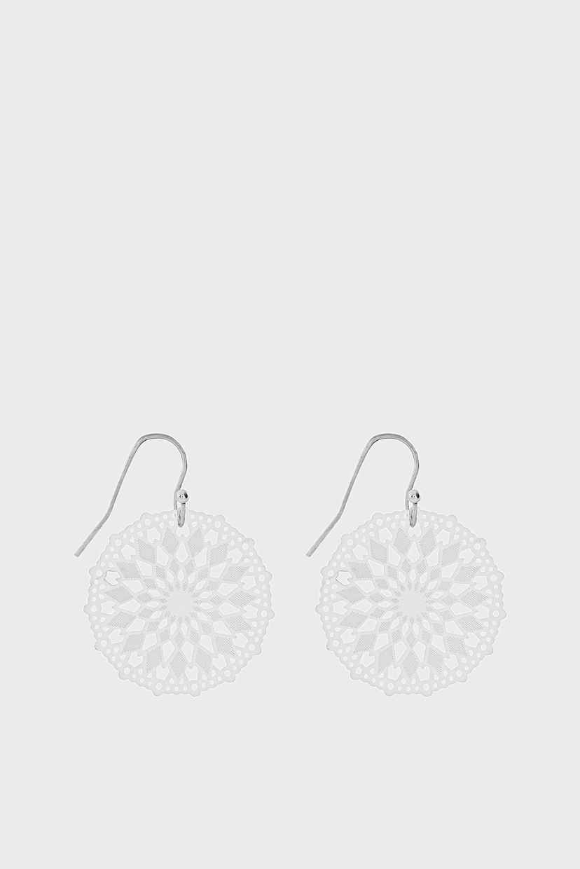 

Женские серебристые серьги FILIGREE STAMPING CIRCLE DROP Accessorize OS 684966