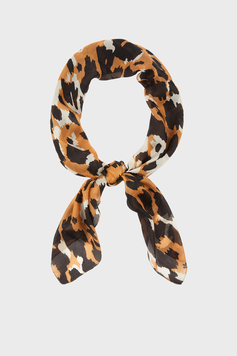 

Женский коричневый шелковый платок Accessorize OS 987016