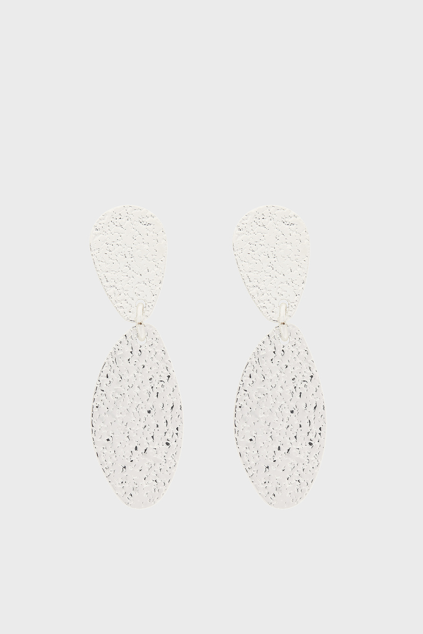 

Женские серебристые серьги BEATEN ORGANIC DOUBLE DROPS Accessorize OS 785801