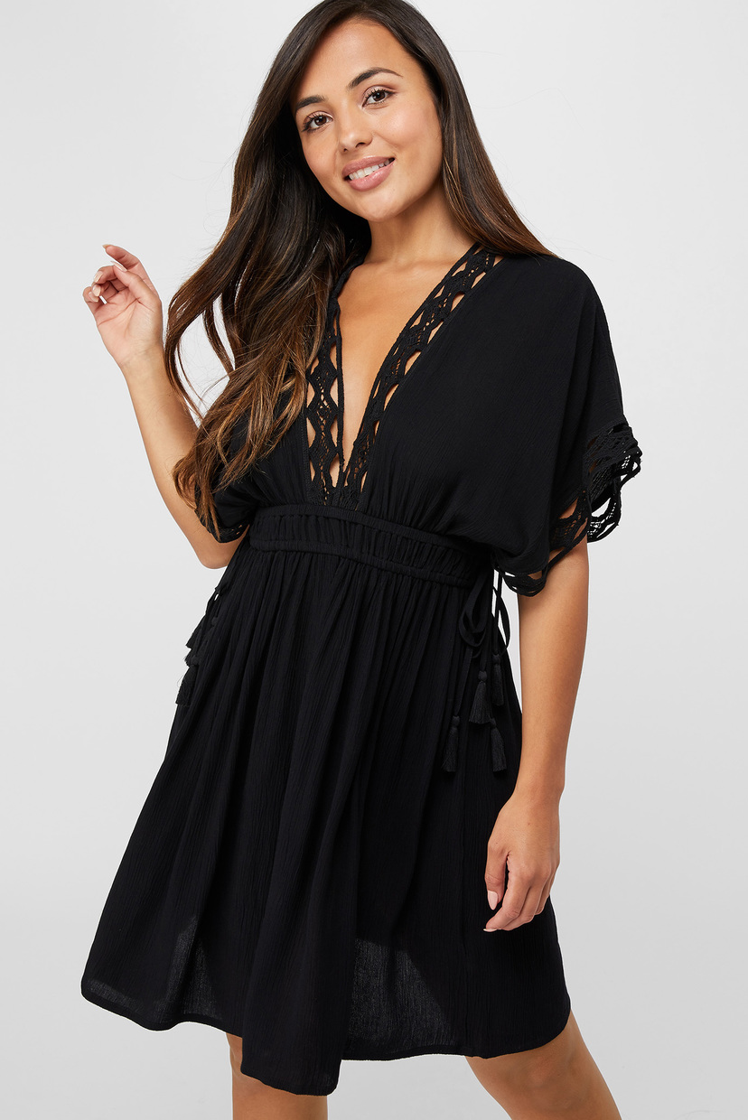 

Женское черное платье GEO LACE KAFTAN Accessorize M 897099