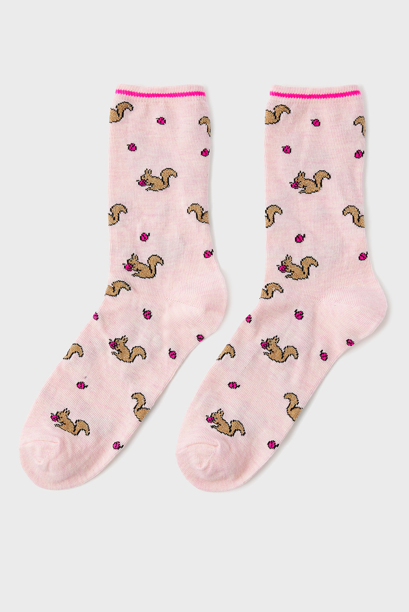 

Женские розовые носки All Over Squirrel So Accessorize OS 196039