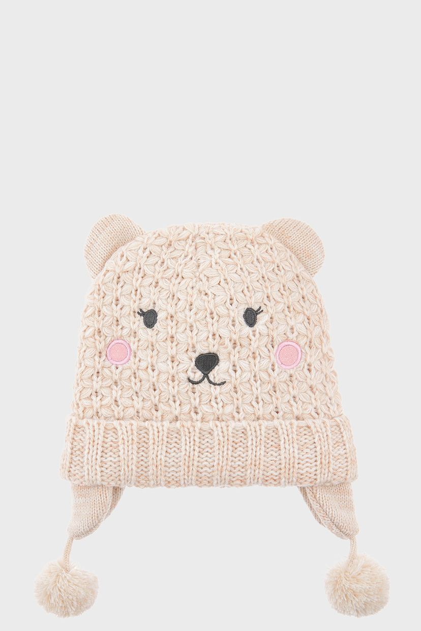 

Детская бежевая шапка POLAR BEAR CHULLO Accessorize 3-6 983248