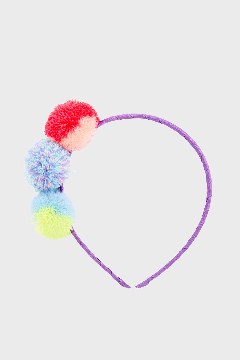 

Детский фиолетовый обруч MEGA POM ALICE BAND Accessorize OS 783027