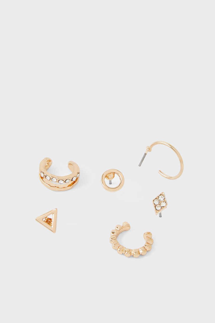 

Женские золотистые серьги (6 шт) METALS EAR CUFF PACK Accessorize OS 981369