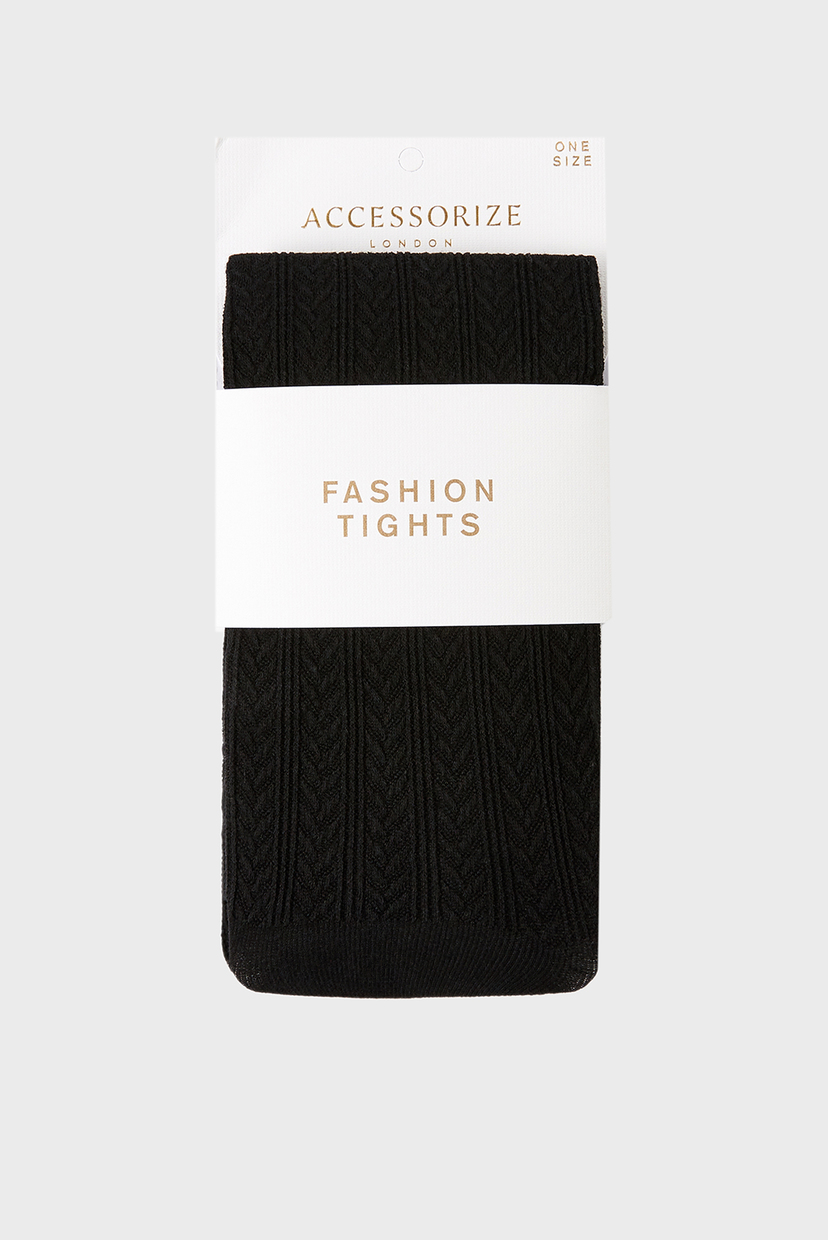 

Женские черные колготки с узором Accessorize OS 996059