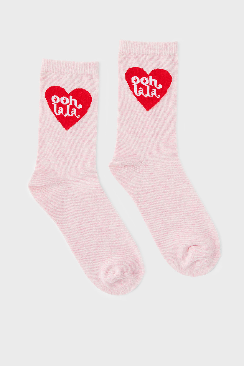 

Женские розовые носки Ooh Lala Heart soc Accessorize OS 196031