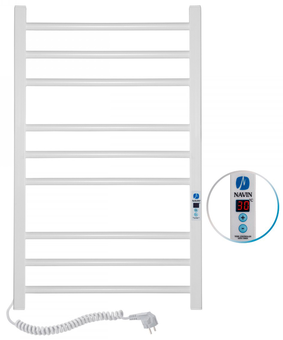 

Полотенцесушитель электрический NAVIN Классик Квадро 500х800 Digital (12-116152-5080) левый с таймером