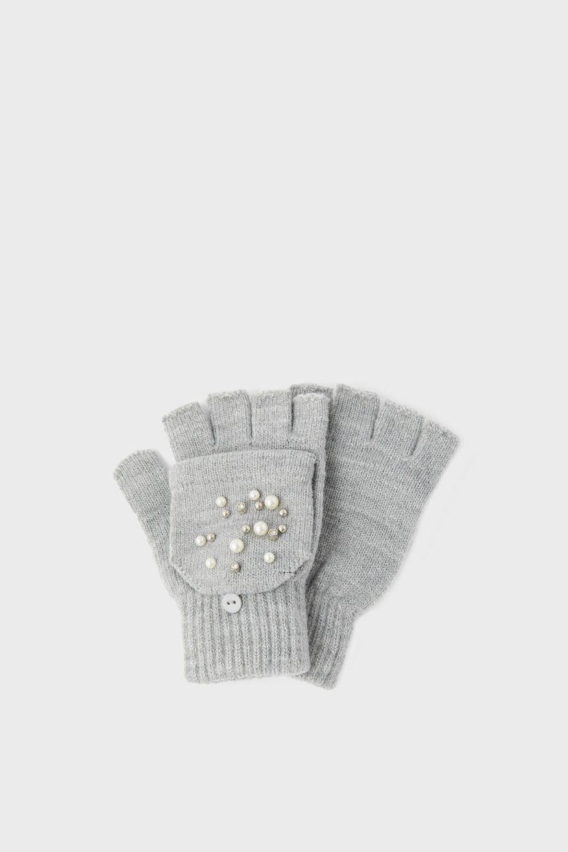 

Женские серые митенки PEARL CAPPED GLOVE Accessorize OS 992020