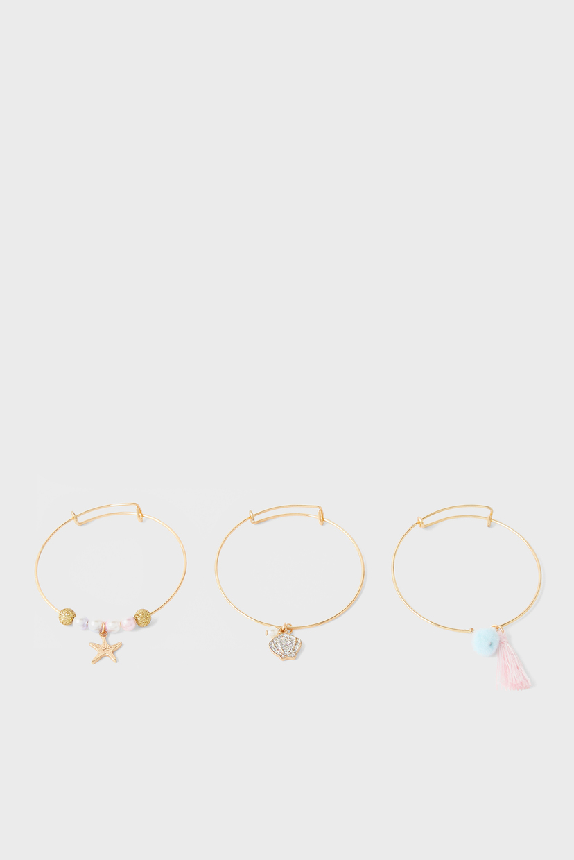 

Детские золотистые браслеты MERMAID BANGLE P (3 шт) Accessorize OS 183053
