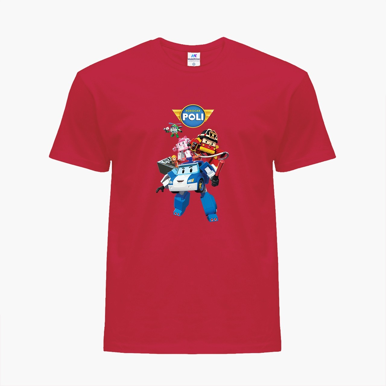 

Детская футболка Робокар Поли (Robocar Poli) (25186-1619) 122-128 см Хлопок Красный