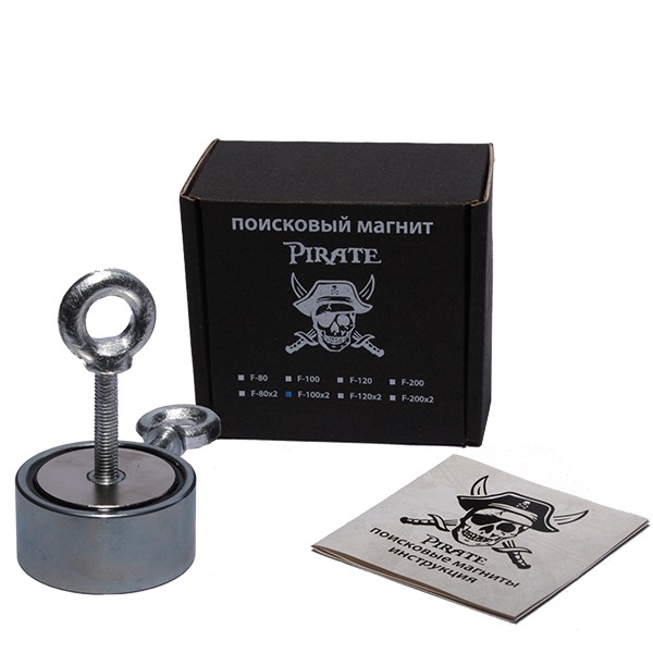 

Поисковый магнит Pirate F100х2 двухсторонний (120 кг)