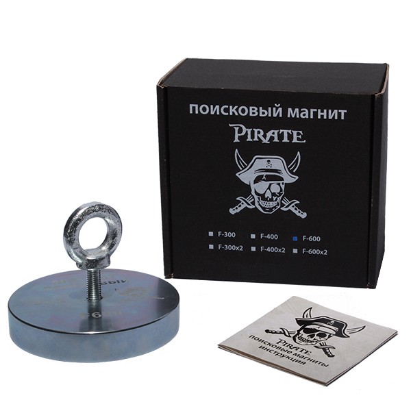 

Поисковый магнит Pirate F600 односторонний (800 кг)