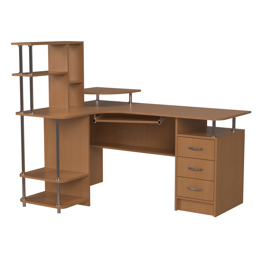 

Компьютерный стол НСК-84 Ника Мебель Бук бавария светлый