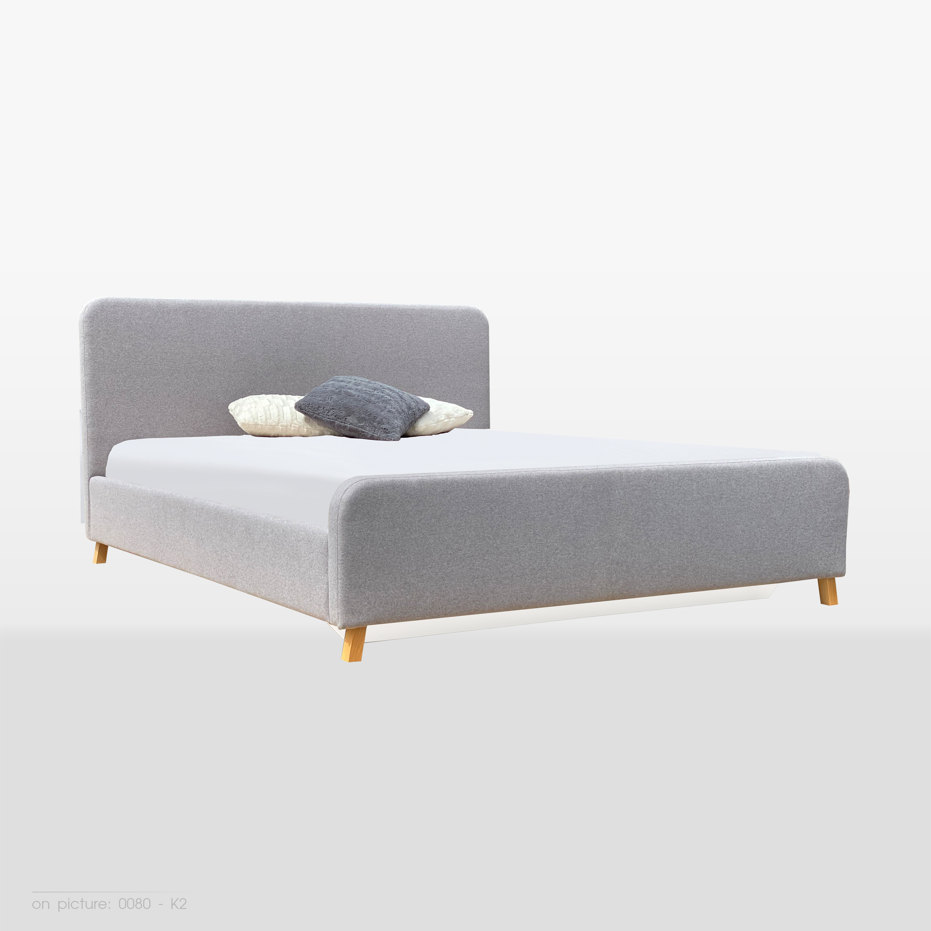

Кровать MiroMark Тина серая двуспальная 160х200 SF-36-TN + LM-36-ZV