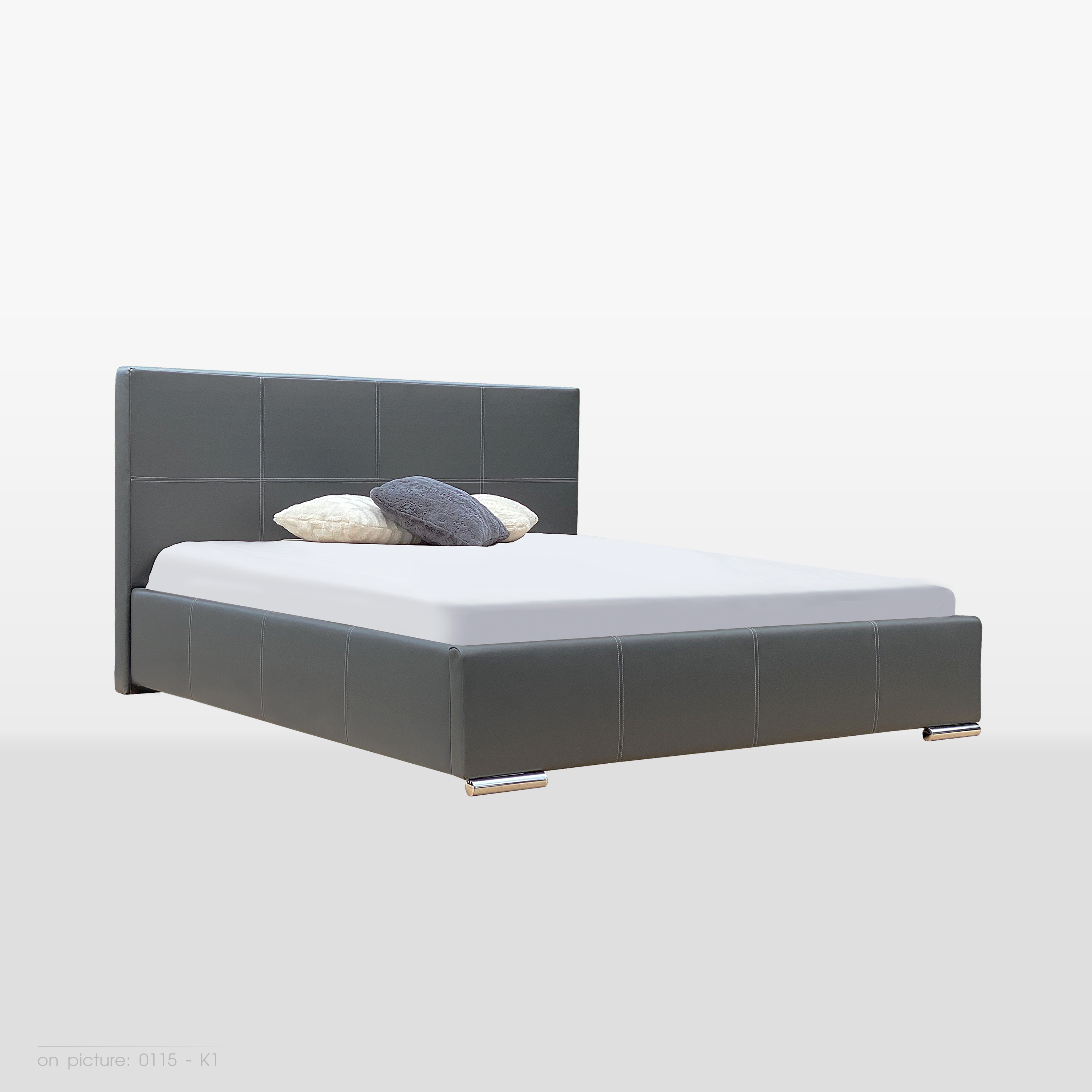 

Кровать MiroMark Стелла серая двуспальная 180х200 SF-38-SL + LM-38-ZV