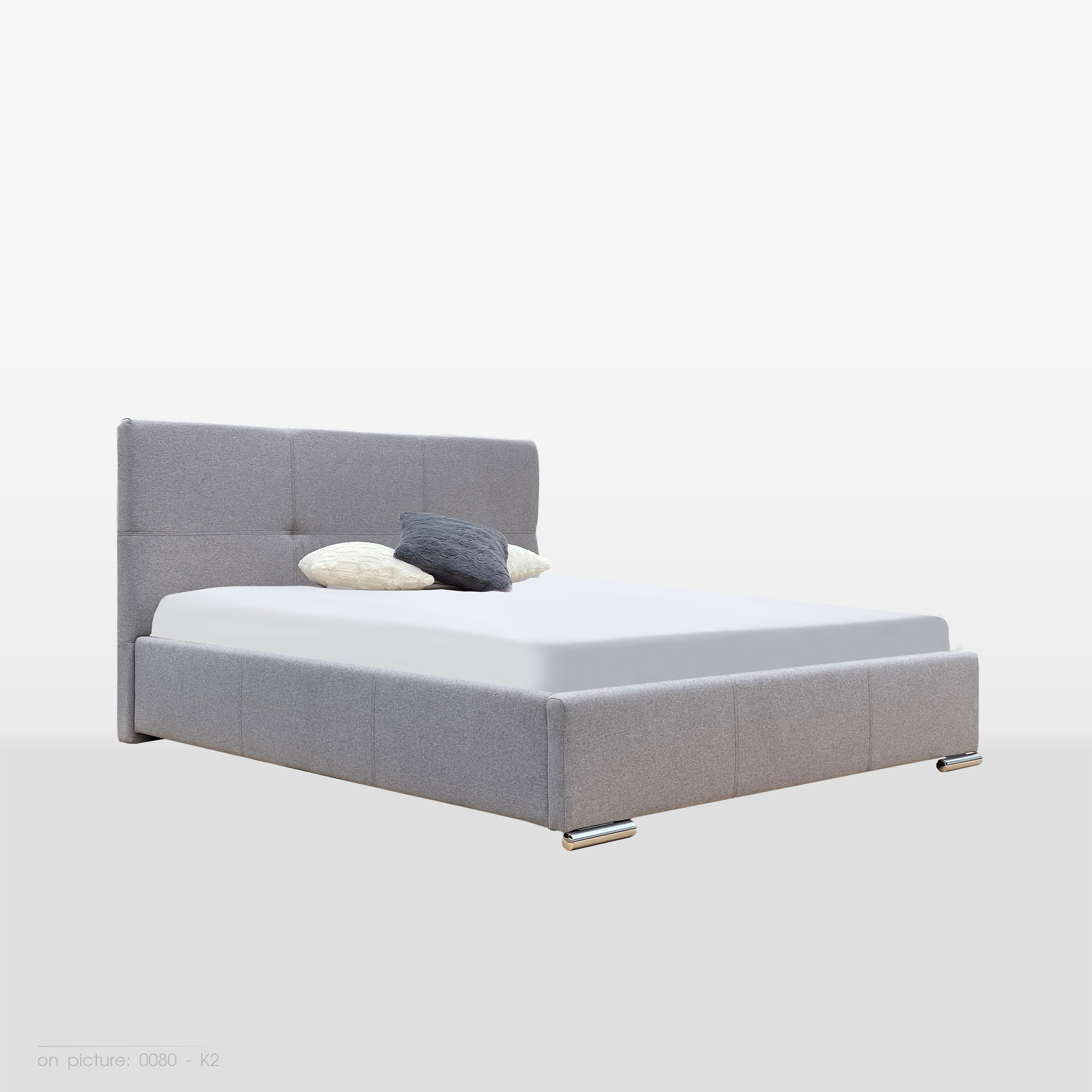 

Кровать MiroMark Лилу серая двуспальная 160х200 SF-36-LY + LM-36-ZV