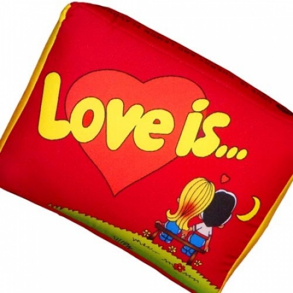 

Подушка Love is... красная FOR Арт.112017
