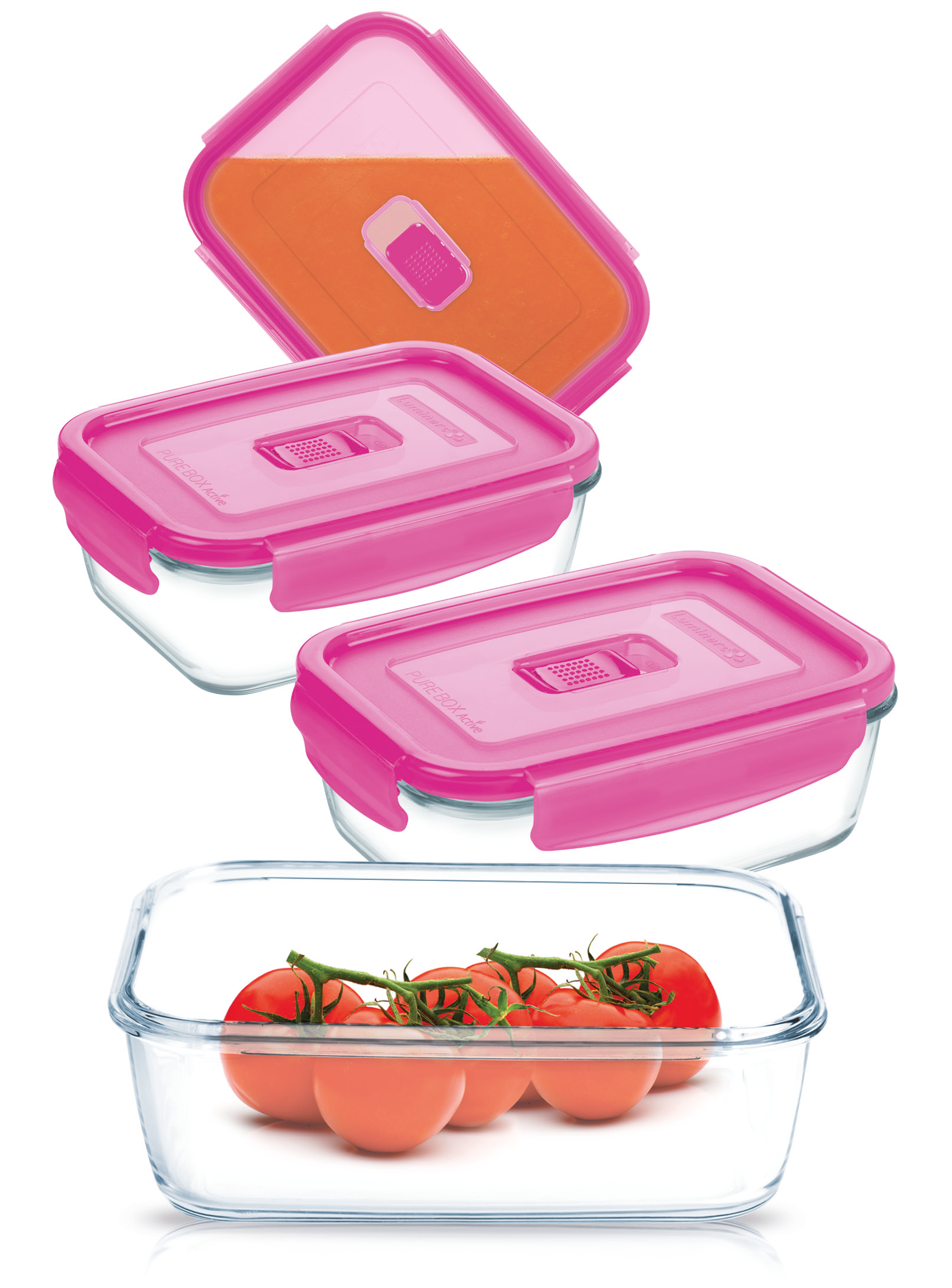 

Набір контейнерів LUMINARC PURE BOX ACTIVE NEON, 3 шт.