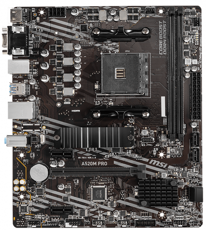 

Материнська плата MSI A520M Pro (sAM4, AMD A520) MATX (6661522)