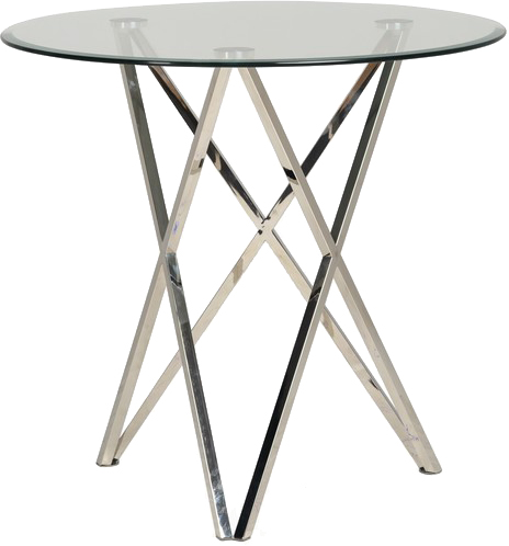 

Стол обеденный Vetro Mebel T-316 Прозрачный+золото T-316-clear/silver