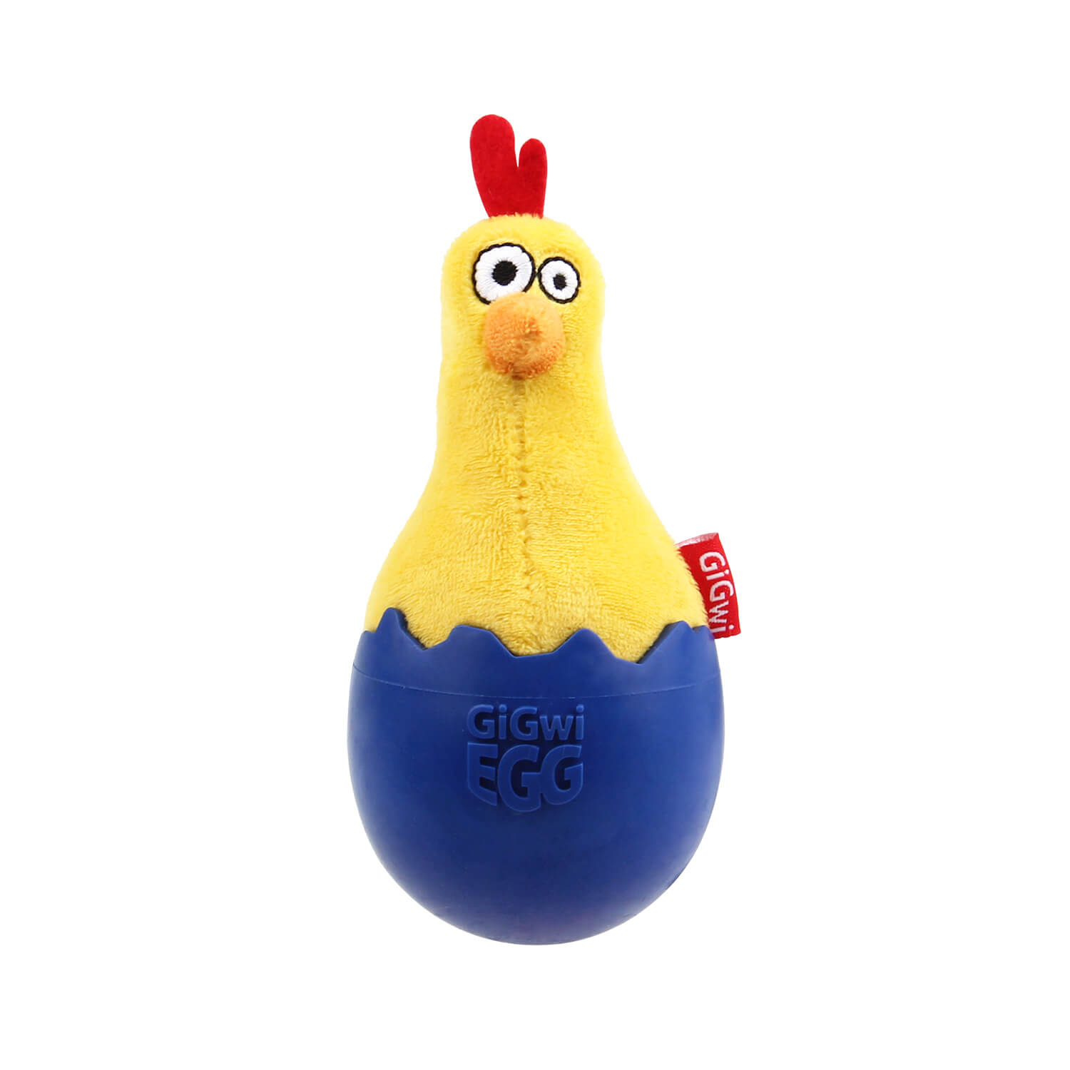 

Игрушка для Собак Gigwi Egg Цыпленок Неваляшка с Пищалкой 14 см (8130)