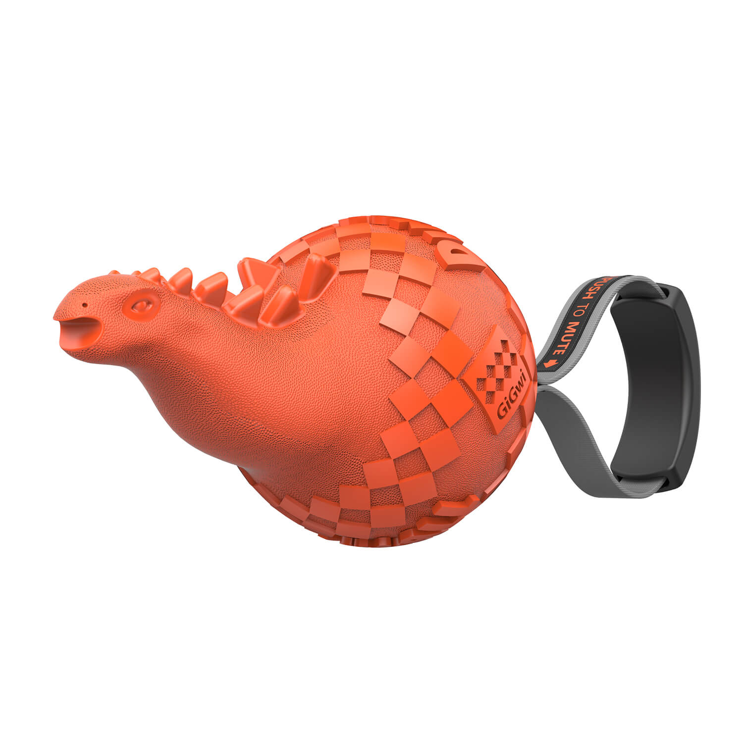 

Игрушка для Собак Gigwi Dinoball Динозавр Оранжевый с Отключающимся Звуком 14 см (6470)