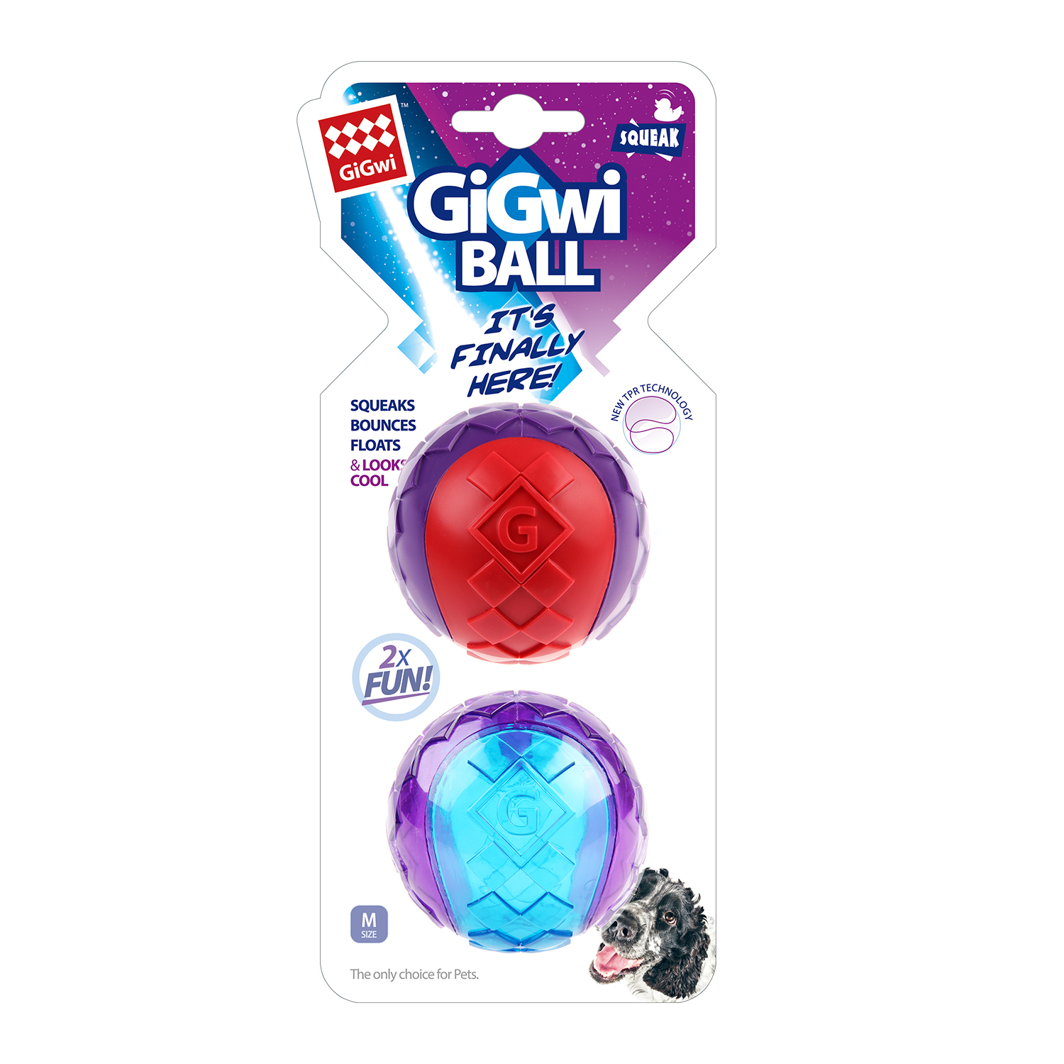 

Игрушка для Собак Gigwi Ball Мяч 6,5 см с Пищалкой Набор из 2 шт (6410)