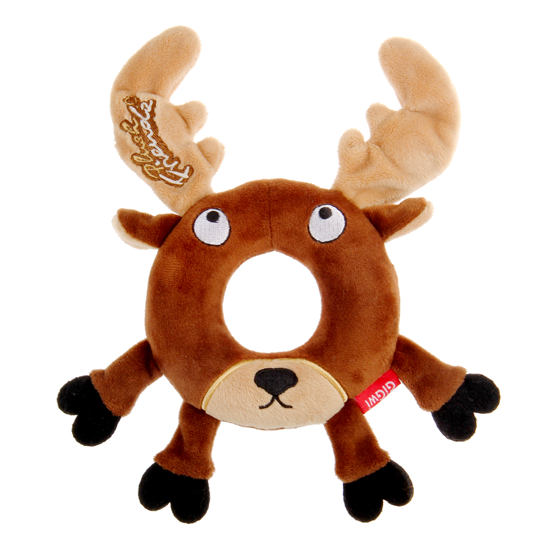 

Игрушка для Собак Gigwi Plush Friendz Плюшевый Олень с Резиновым Кольцом Внутри и Пищалками 19 см (6241)