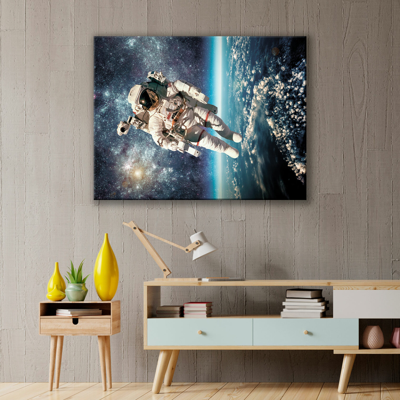 

Картина на холсте Astronaut in space 80х110 см