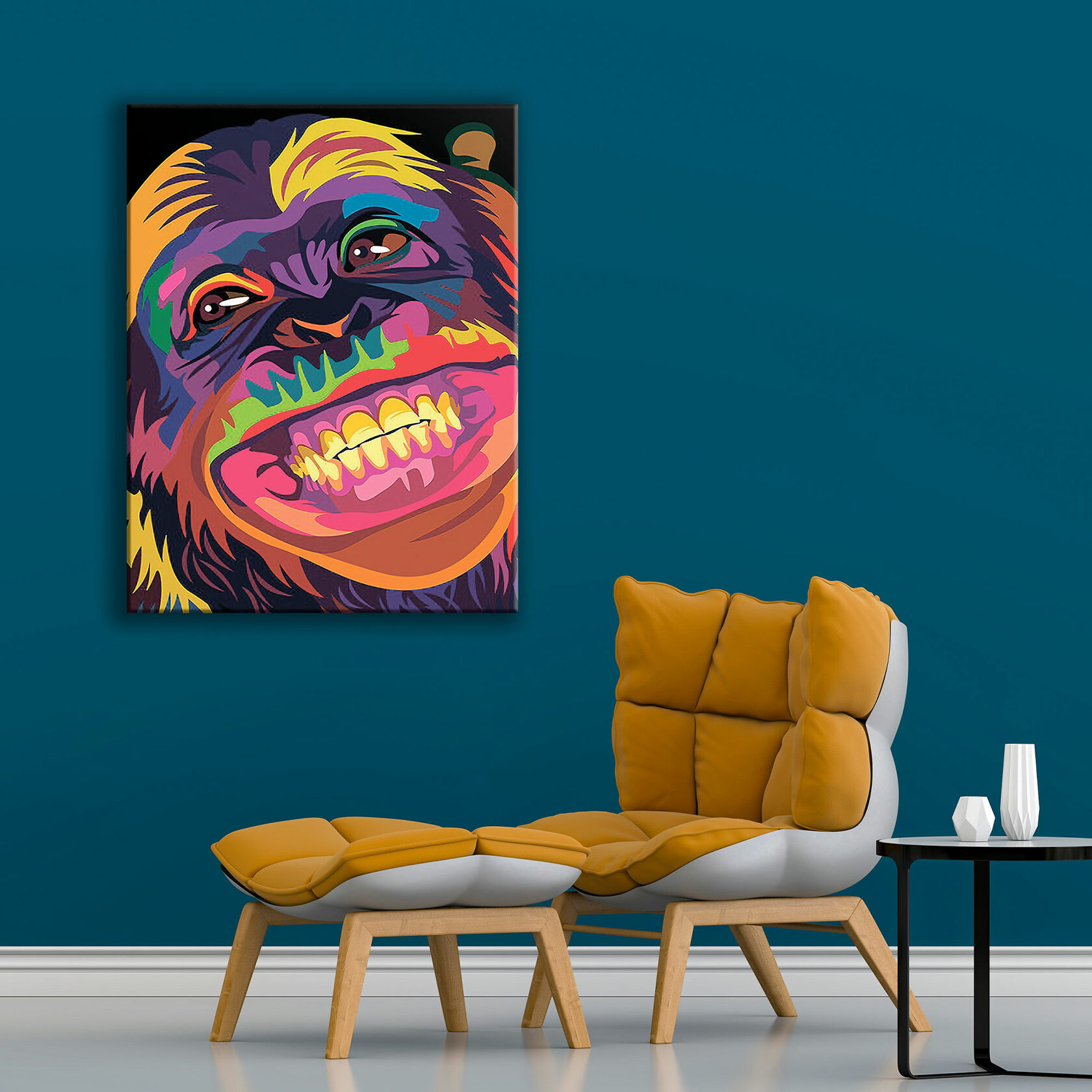 

Картина на холсте Monkey smile 110х80 см