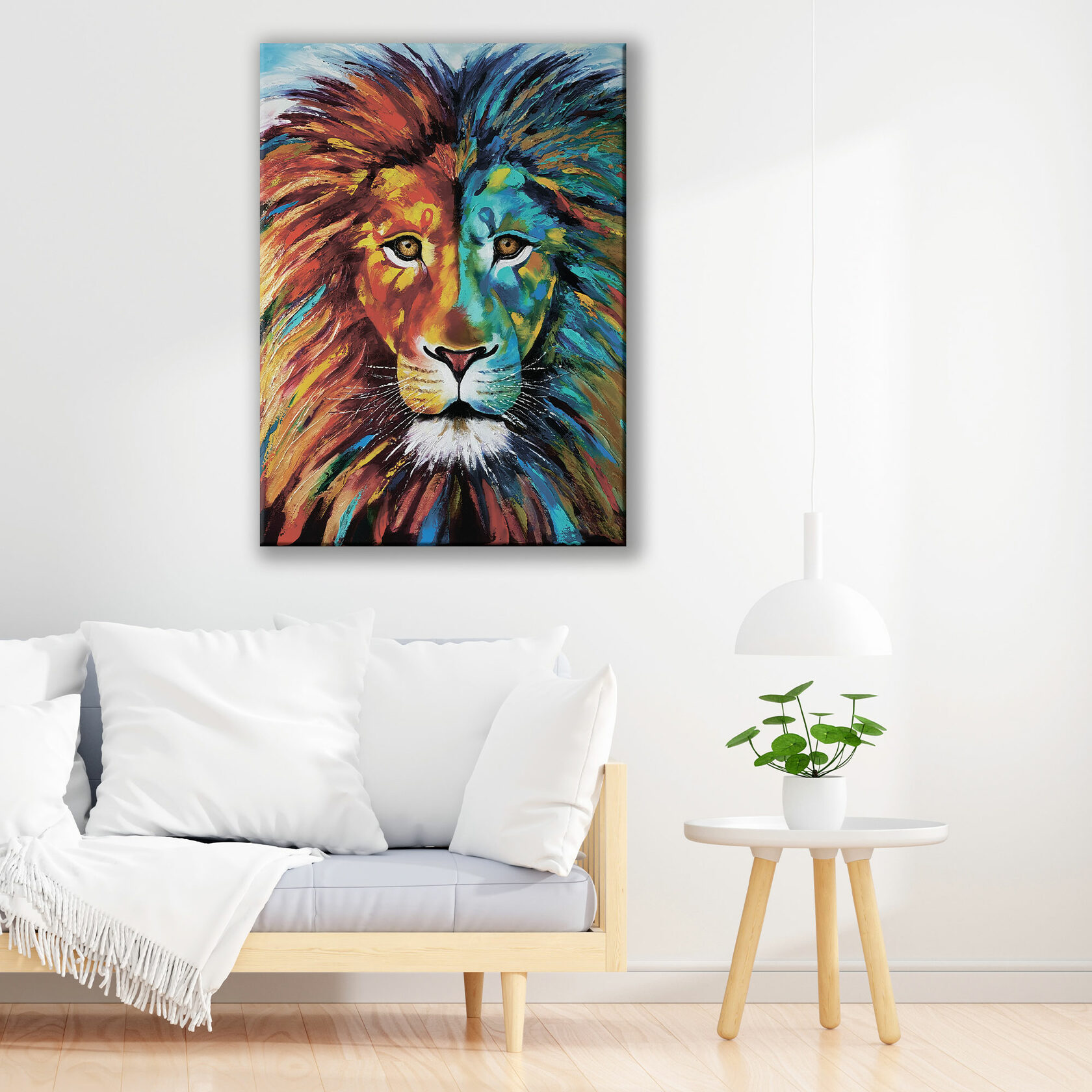 

Картина на холсте Fade lion 90х60 см