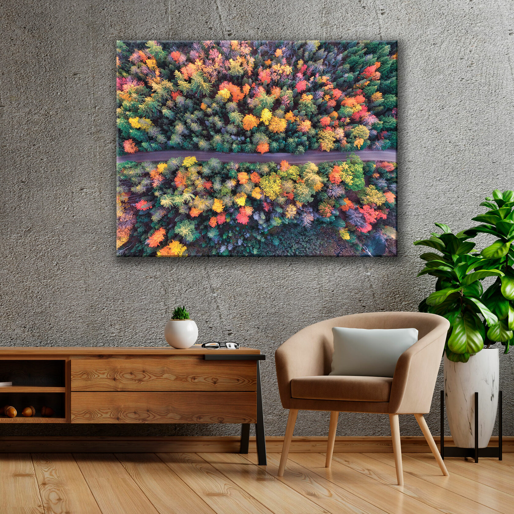 

Картина на холсте Сolored forest 80х110 см