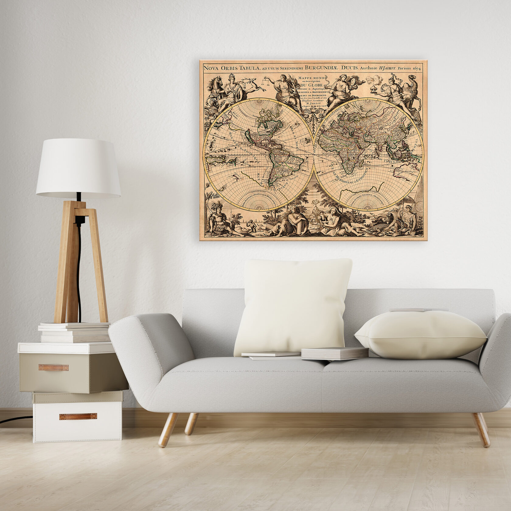 

Картина на холсте World map 100х130 см
