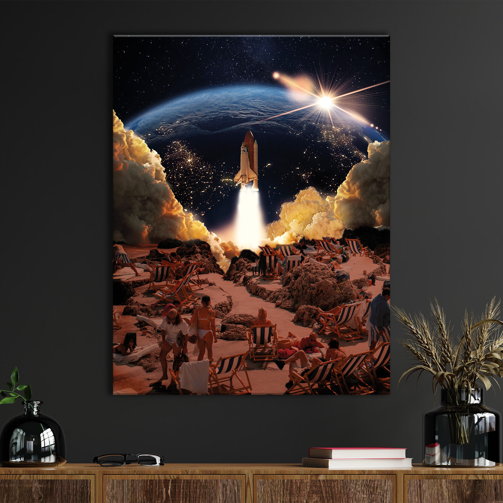 

Картина на холсте Rocket launching 130х100 см