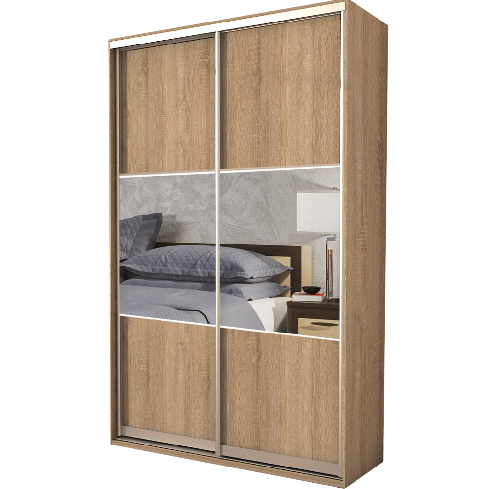 

Шкаф-купе Zevs Двухдверный ШК-2 Комби 150х60х240 дуб сонома