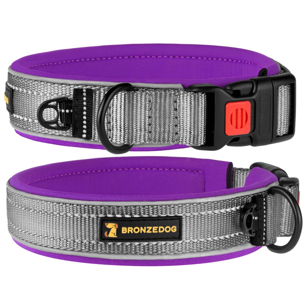 

Ошейник Для Собак BronzeDog Sport Серо - Фиолетовый 25 мм 51-59 см (53/091311)