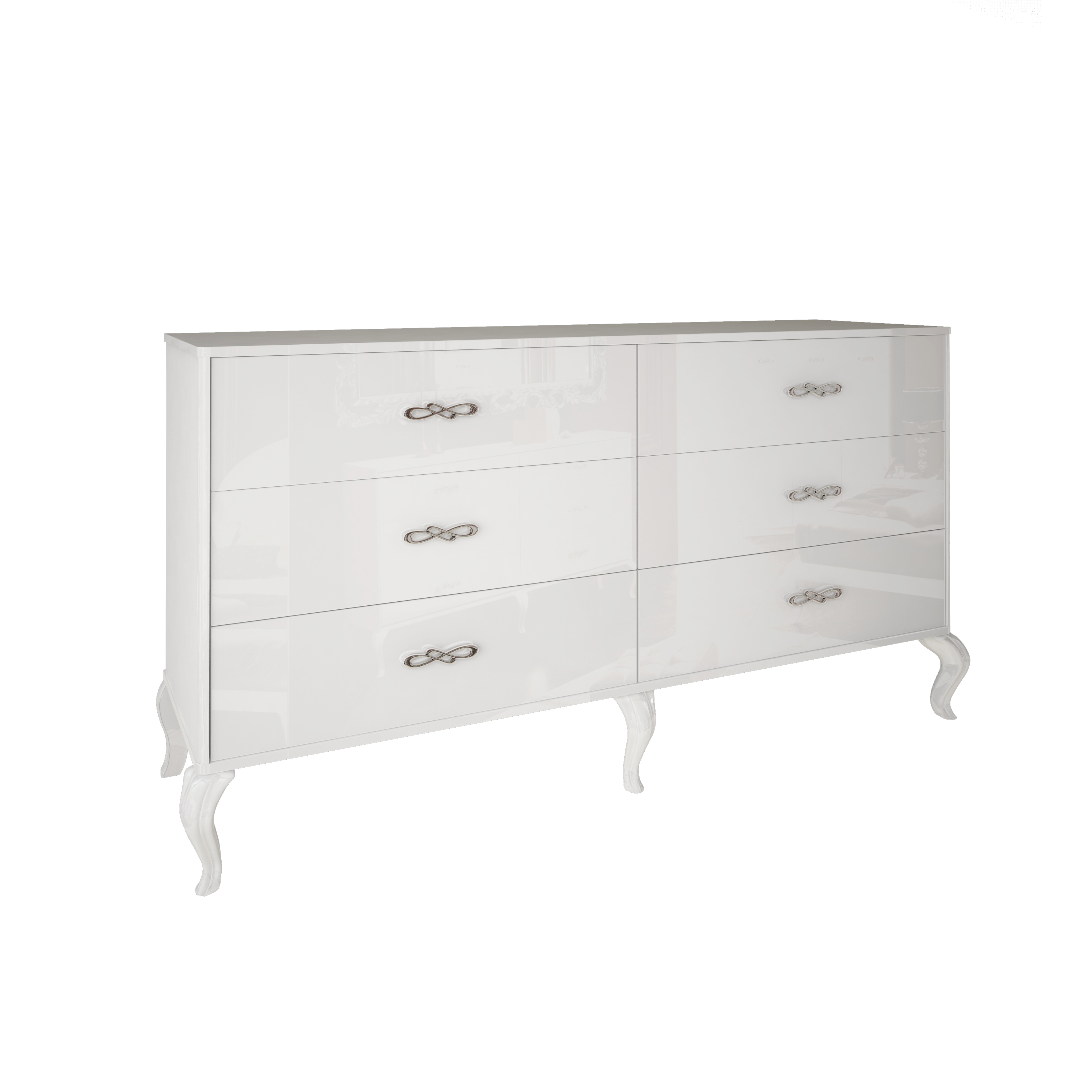 

Комод MiroMark Imperia 6Ш Белый глянец MP-66-WB