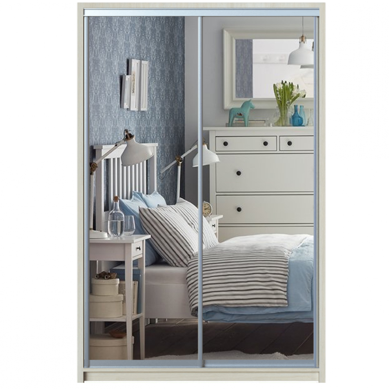 

Шкаф-купе Zevs Двухдверный ШК-2 Зеркало 160х60х240 дуб молочный