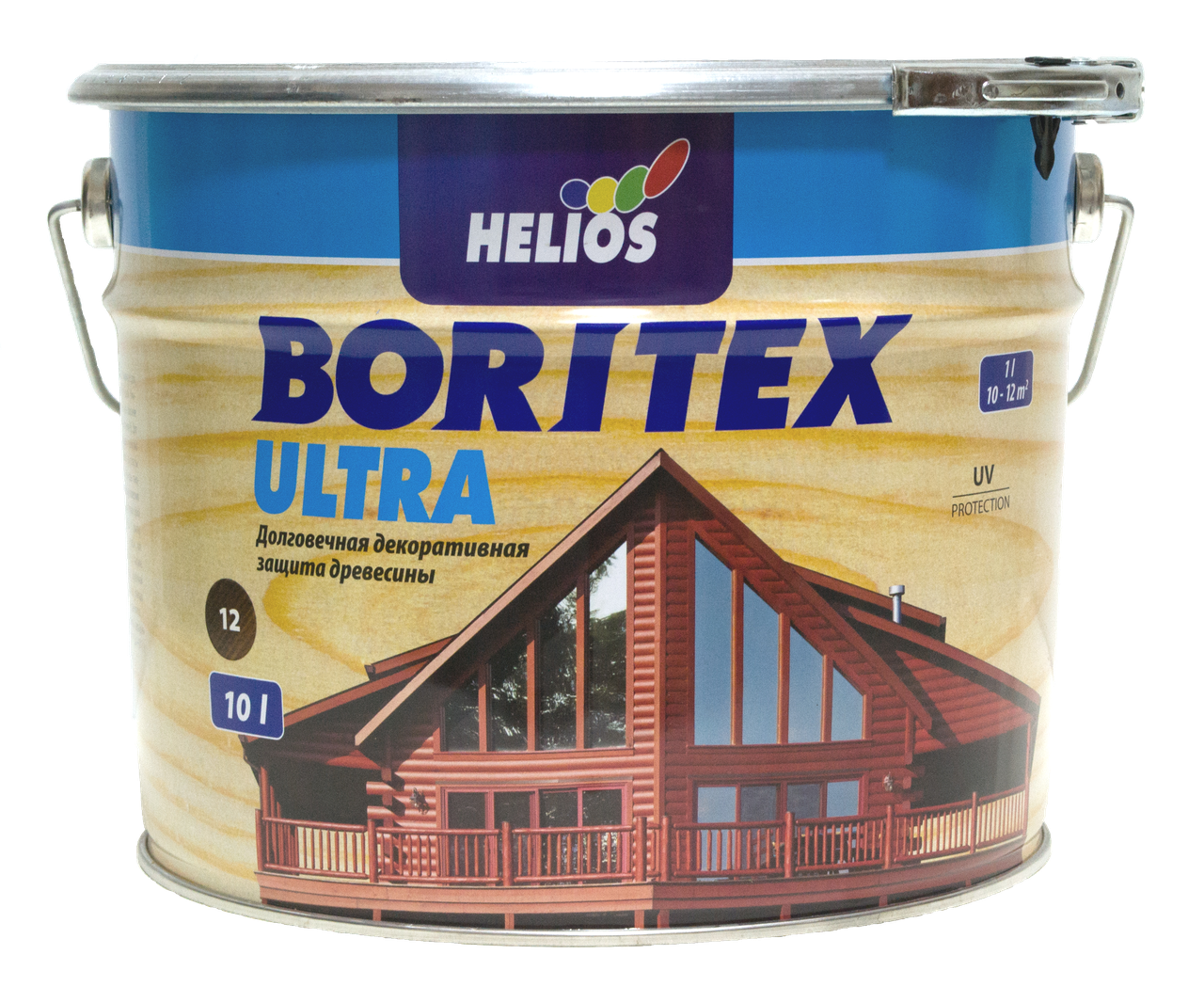 

Лазурь для дерева с воском Helios Boritex Ultra бесцветная 10л