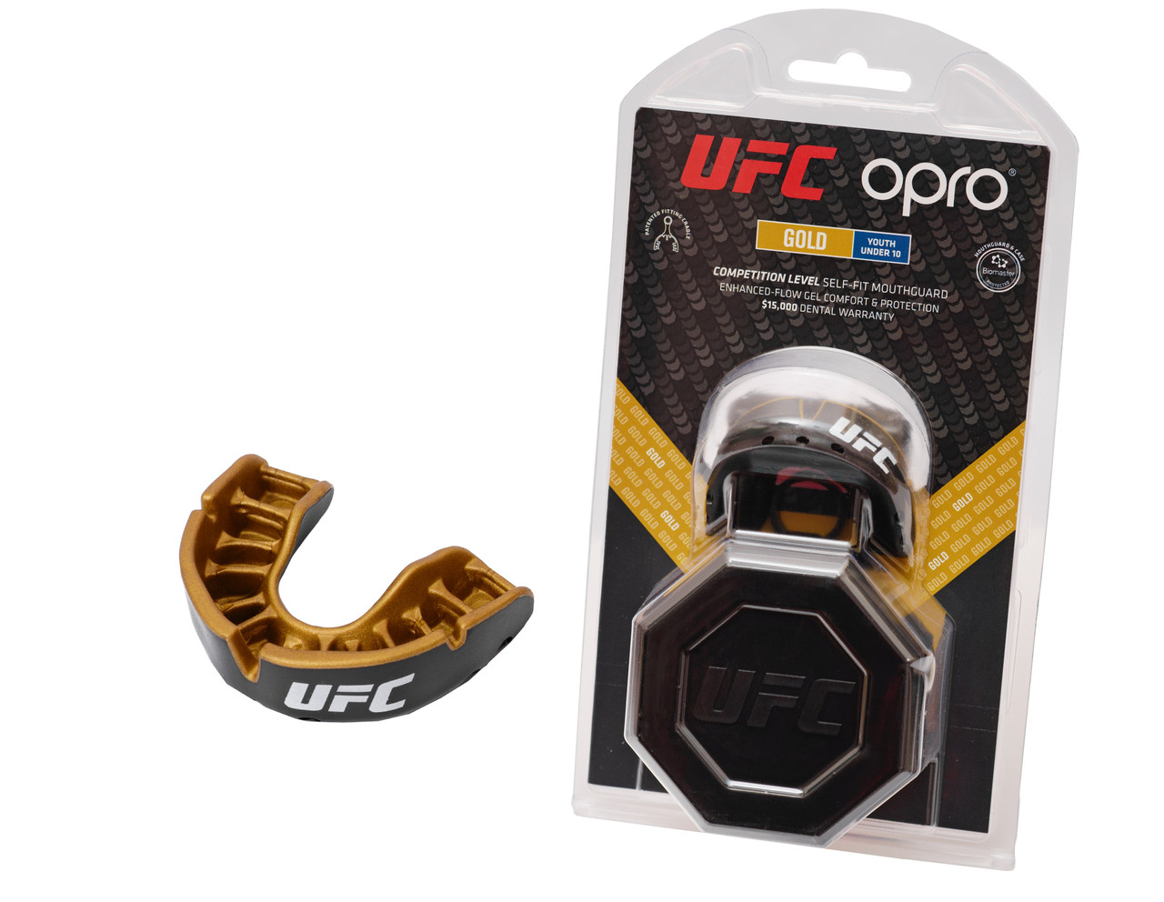 

Капа OPRO Junior Gold UFC Hologram Black Metal-Gold R145156