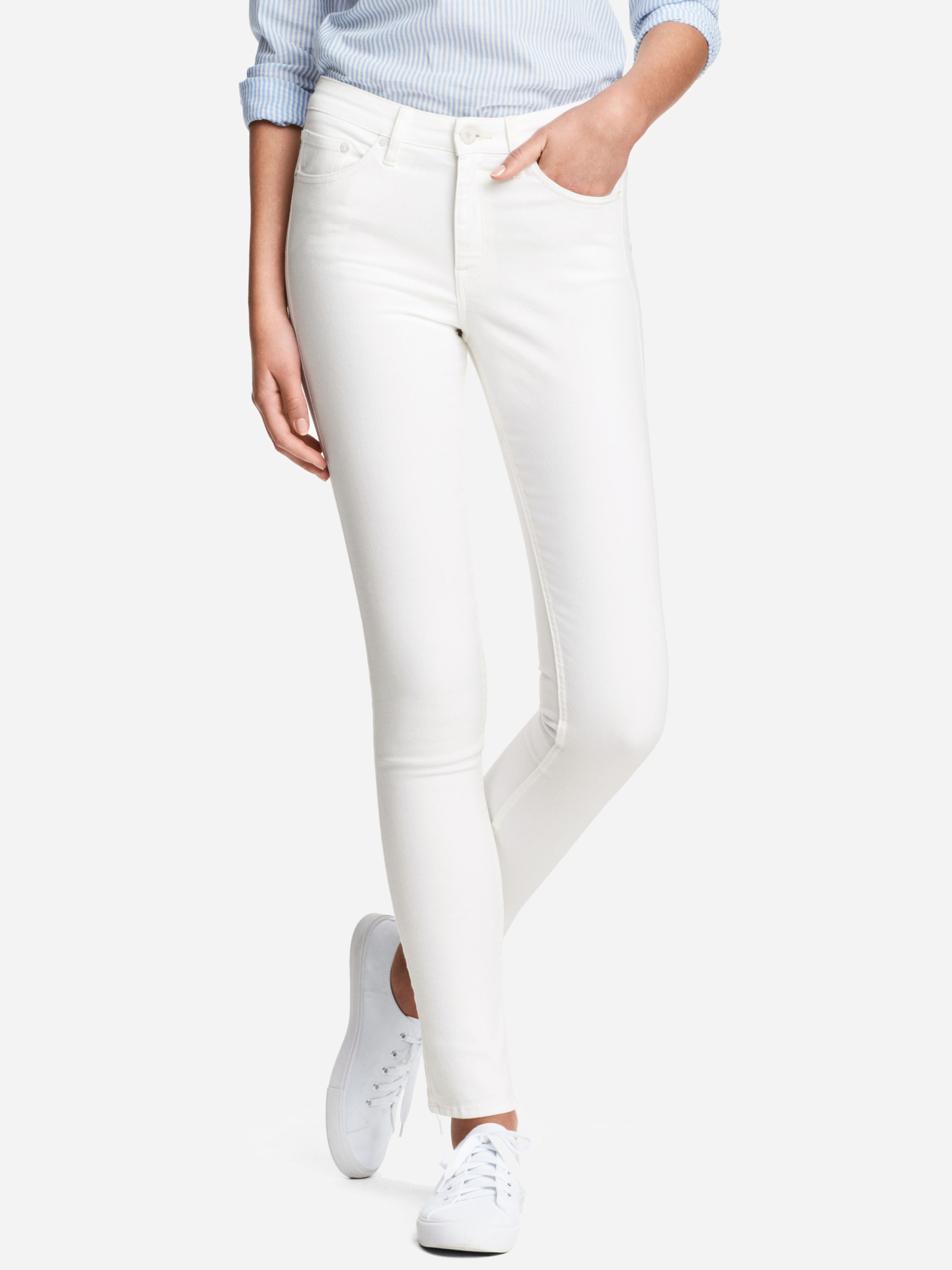 

Джинсы H&M 3991875-ACTS 26/30 Белые