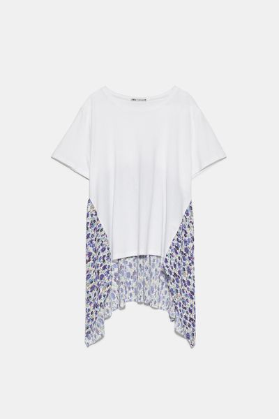 

Футболка Zara S Белая с разноцветным (1203-303)