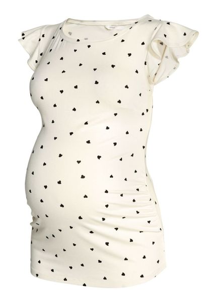 

Футболка для беременных H&M XS Молочная с черным (1082-761)