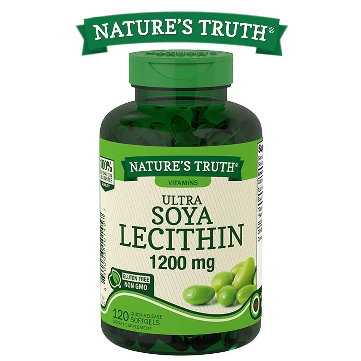 

Натуральная добавка Nature's Truth Soya Lecithin 1200 мг 120 гелевых капсул 1482