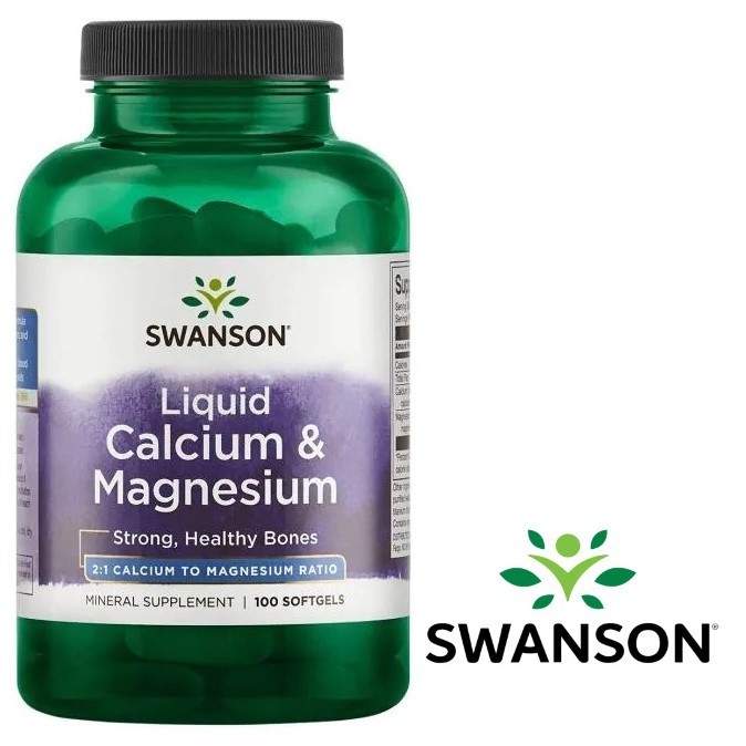 

Минеральный комплекс Swanson Liquid Calcium & Magnesium (Жидкий Кальций и Магний) 100 гелевых капсул 1540
