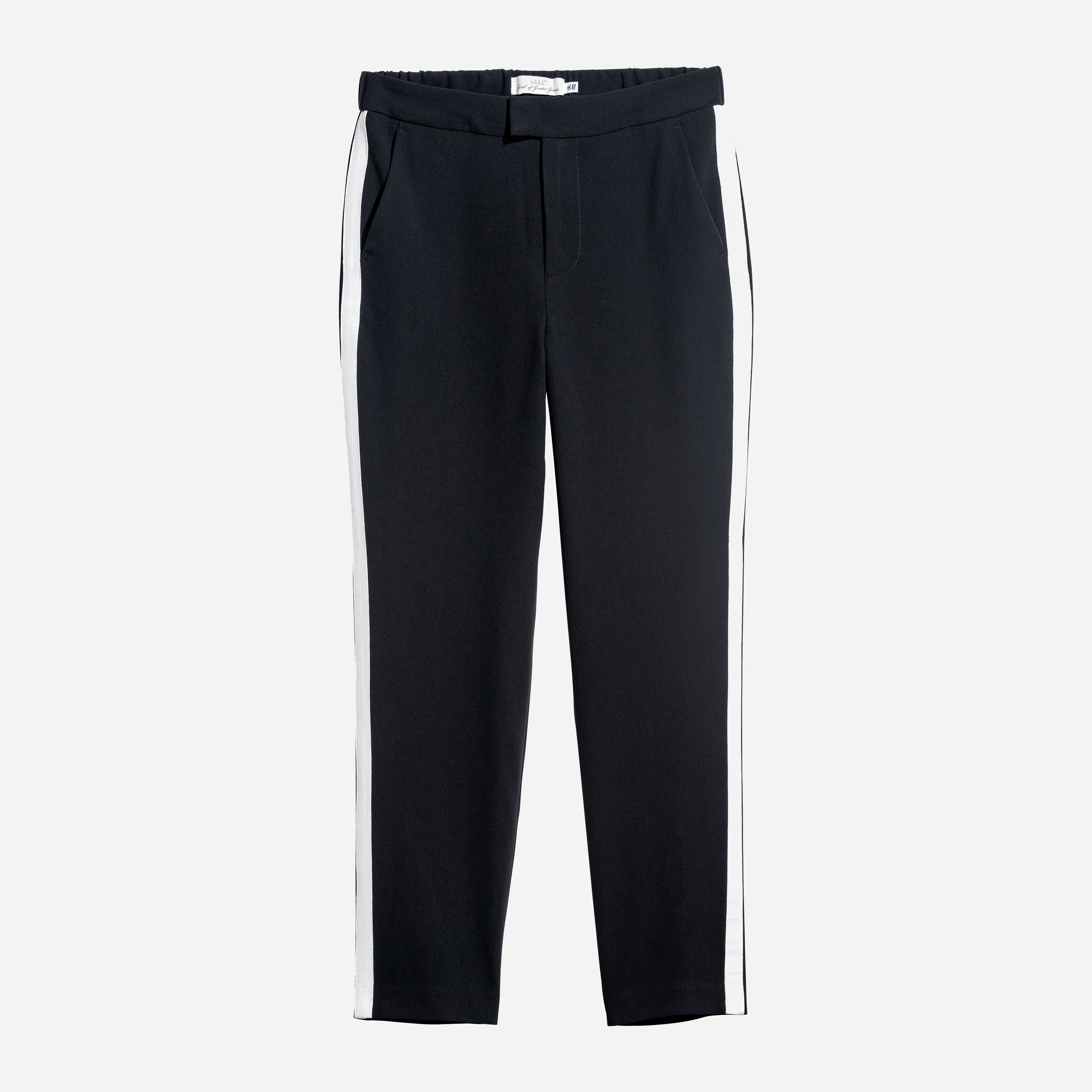 

Брюки H&M 5738647-AAWT 44 Черные с белым